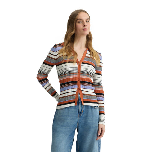 Liu Jo Cardigan Cardigan Donna a righe con colletto S - Francavilla Moda